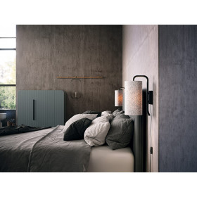 Pensile wall lamp S black structure E27