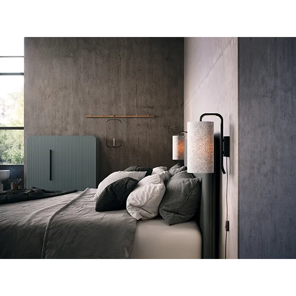 Pensile wall lamp S black structure E27