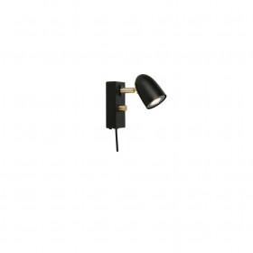 Radiell wall lamp black structure MR16