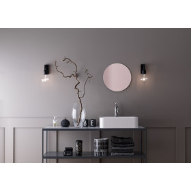 Regal wall lamp 1 IP44 flat black E27