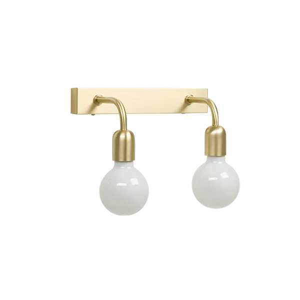 Regal wall lamp 2 IP44 polished brass E27
