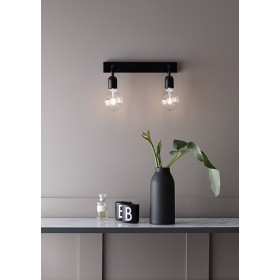 Regal wall lamp 2 IP44 flat black E27
