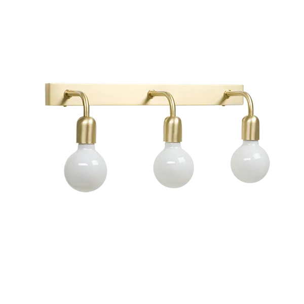 Regal wall lamp 3 IP44 polished brass E27