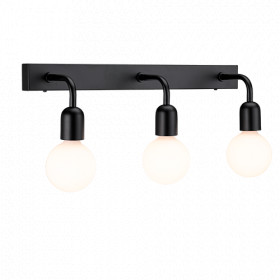 Regal wall lamp 3 IP44 flat black E27