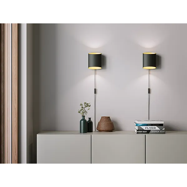 Sinne wall lamp black/brass G9