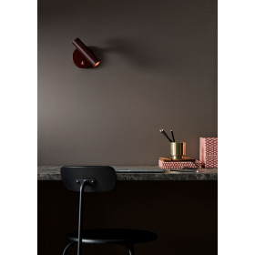 Slender wall lamp dark red GU4/MR11