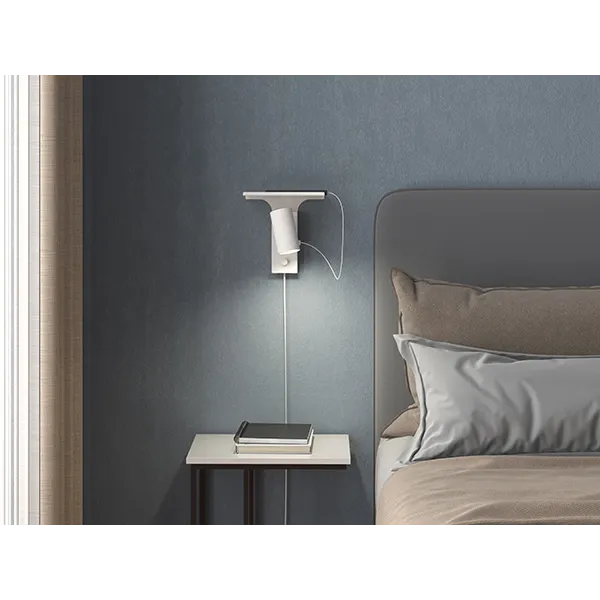 Tyson wall lamp USB right white structure GU10