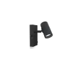Tyson wall lamp USB left black structure GU10