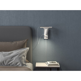 Tyson wall lamp USB left white structure GU10