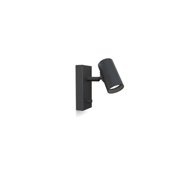 Tyson wall lamp black structure GU10