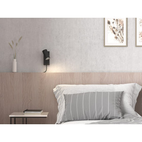 Tyson wall lamp black structure GU10