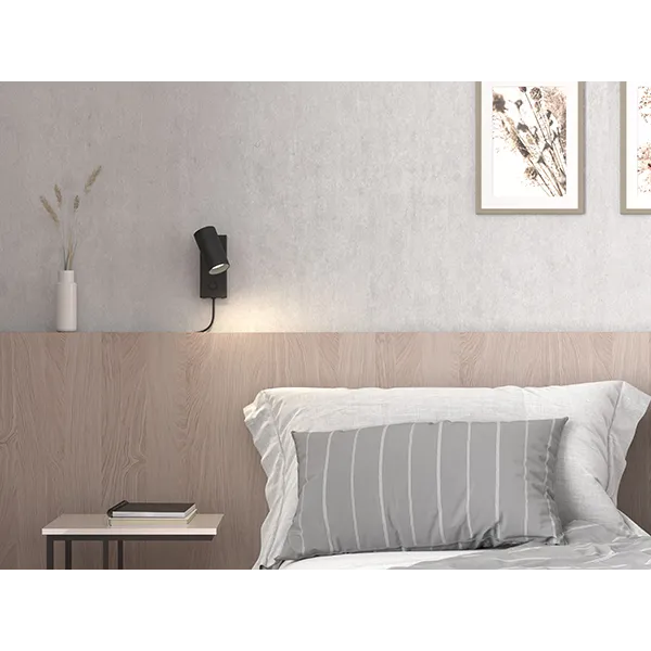 Tyson wall lamp black structure GU10