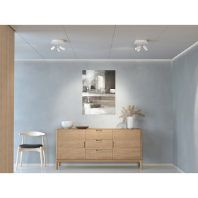 Cato 3-spotlight flat white GU4/MR11