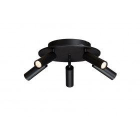 Cato Slim round 5 flat black LED GU10