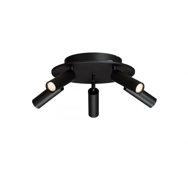 Cato Slim round 5 flat black LED GU10