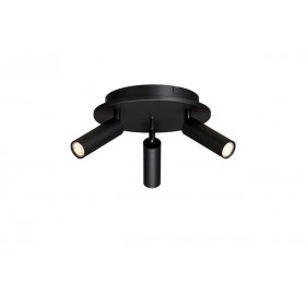 Cato Slim round 3 flat black LED GU10