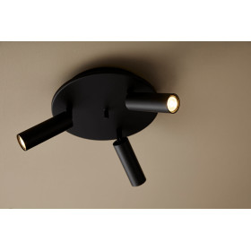 Cato Slim round 3 flat black LED GU10