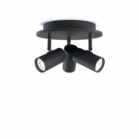 Tyson 3-spot black structure GU10