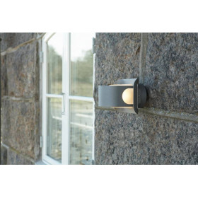 Gekko wall lamp graphite E27 clear glass