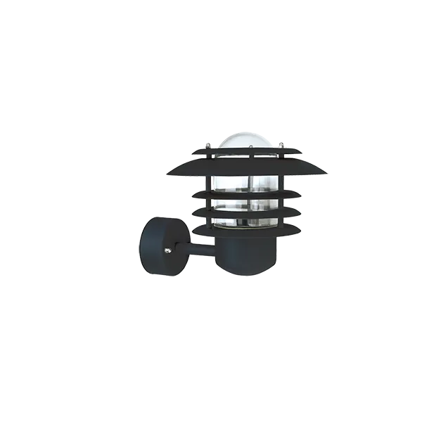 Max wall lamp IP23 D240 black structure E27