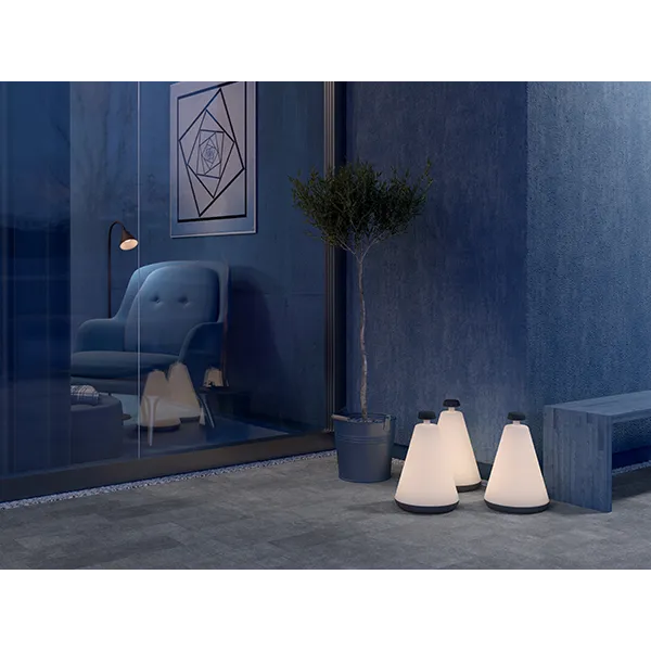 Buoy chargeable outdoor lamp grey IP44 LED