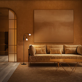 Cut floor lamp (2) black G9