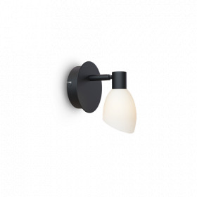 Cut wall lamp (1) black G9