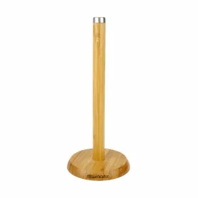 Kitchen Paper holder Quttin Brown Bamboo Silver 16 x 16 x 33,5 cm (12 Units)