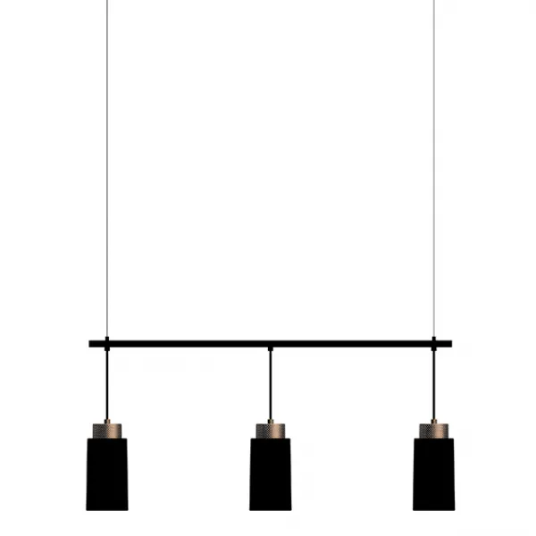 Edge pendant Trio Black E27