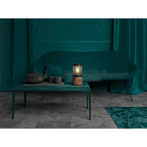 Jazz table lamp dark oak E27