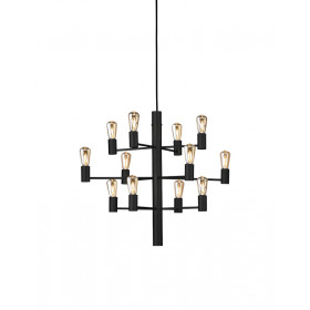 Manola chandelier 12 black E14
