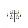 Manola chandelier 12 black E14