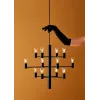 Manola chandelier 12 black E14