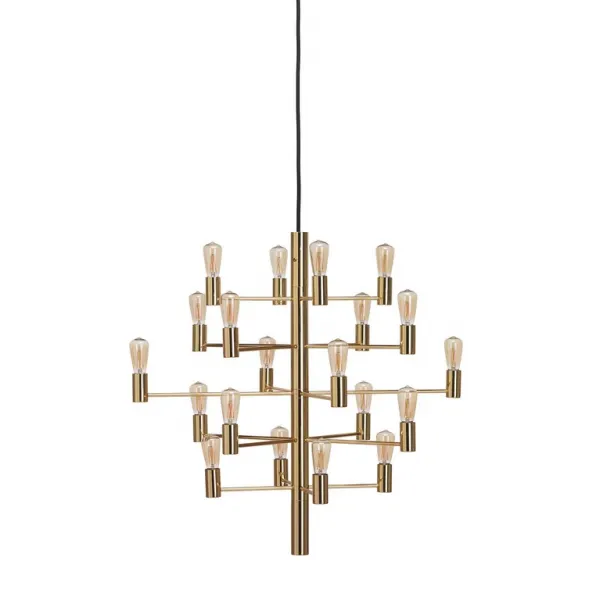 Manola chandelier 20 satin brass E14
