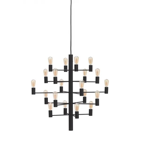 Manola chandelier 20 black E14