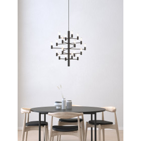 Manola chandelier 20 black E14