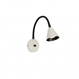 Relief wall lamp pearl white/flat black GU10