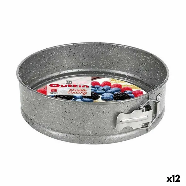 Atsperu Formas Panna Quttin Marble Pelēks Oglekļa tērauds 24 x 6,8 cm (12 gb.)