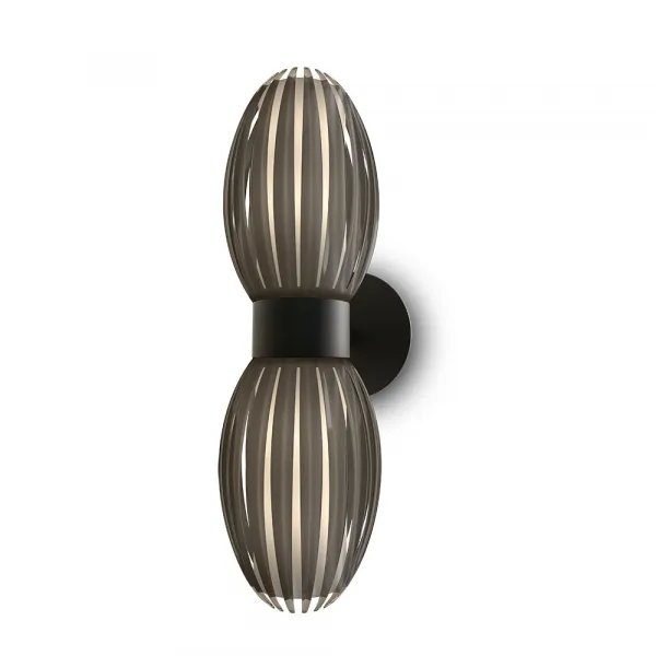 Tentacle Wall lamp Duo Black/Smoke G9