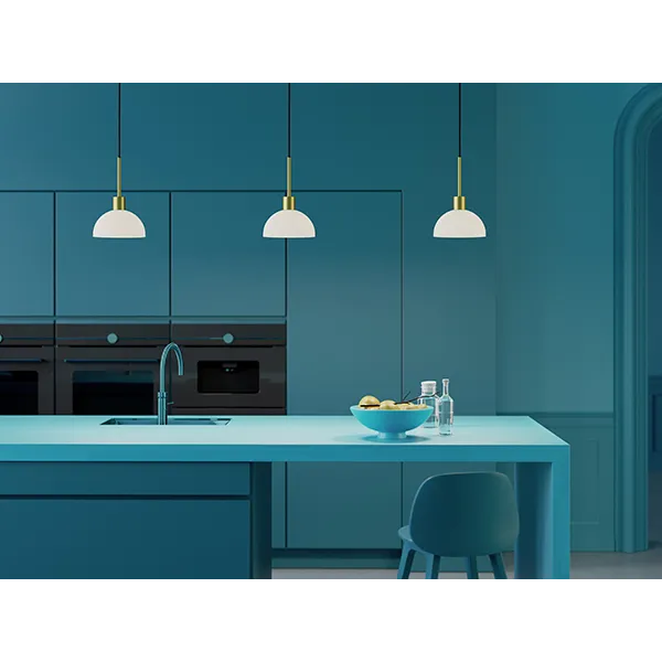 Vienda pendant satin brass/glass E14