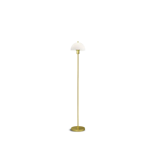 Vienda floor lamp satin brass/glass E14