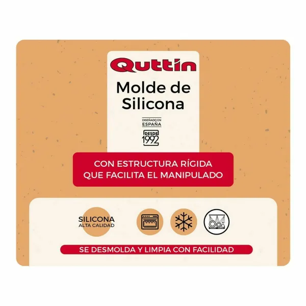 Krāsns Veidne Quttin Silikona Stingrs 24,3 x 24,3 cm (8 gb.)