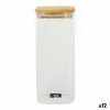 Food Preservation Container Quttin Bamboo Borosilicate Glass 1 L (12 Units)
