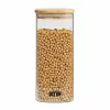 Food Preservation Container Quttin Bamboo Borosilicate Glass 1 L (12 Units)