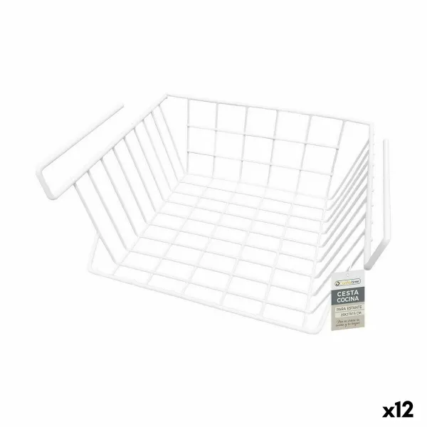 Krepšelis virtuvės lentynai Confortime Balta 29 x 27 x 15 cm (12 vnt.)