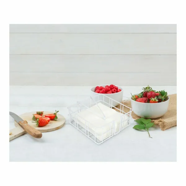 Napkin holder Confortime White 18 x 18 x 6,5 cm (12 Units)