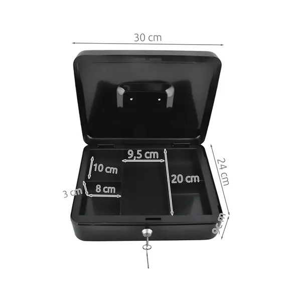 Large black cash box