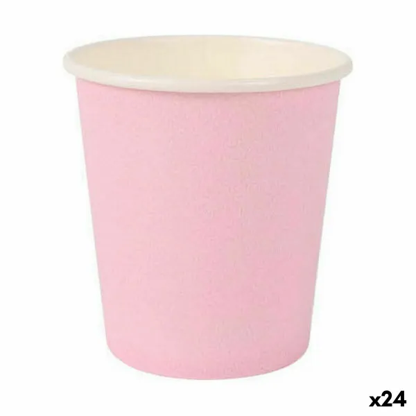 Glāžu komplekts Algon Vienreizējas lietošanas Kartons Rozā 20 Daudzums 120 ml (24 gb.)