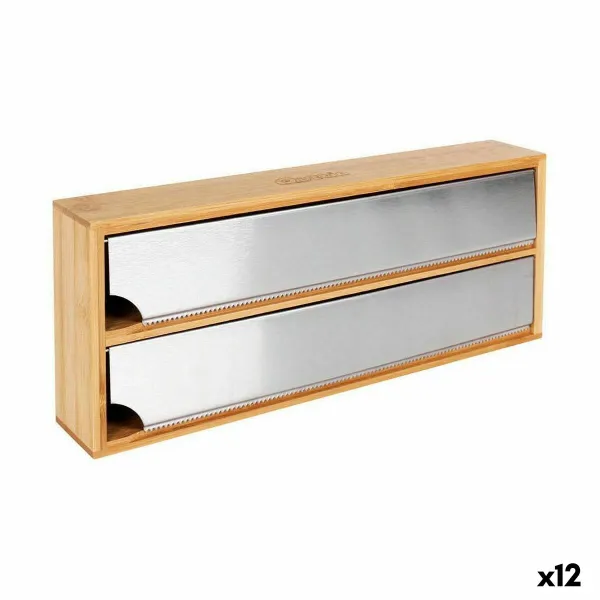 Leivinpaperiteline Quttin Bambu Alumiini 33,5 x 13 x 5,5 cm (12 osaa)