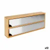 Leivinpaperiteline Quttin Bambu Alumiini 33,5 x 13 x 5,5 cm (12 osaa)